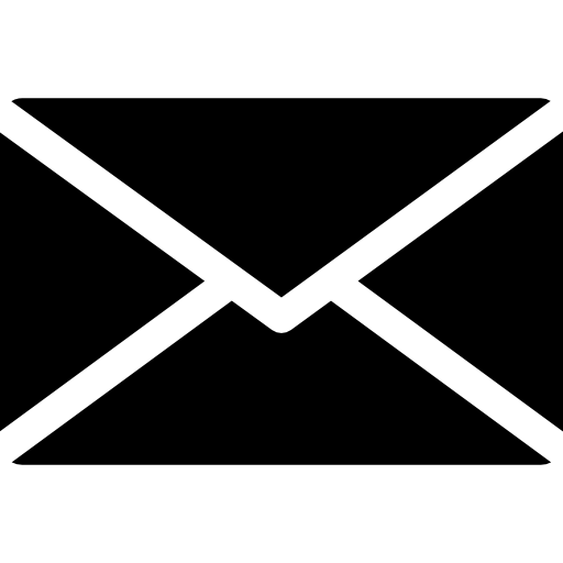 zwarte envelop  icoon