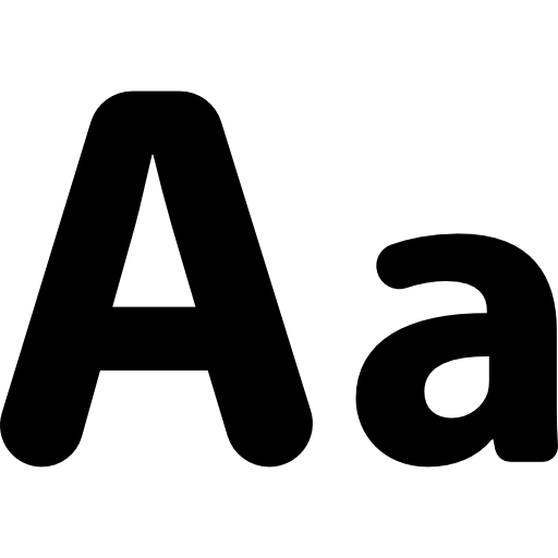 tipografía del texto  icono