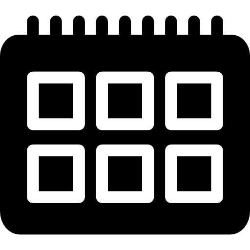 Calendar  with squares  icon