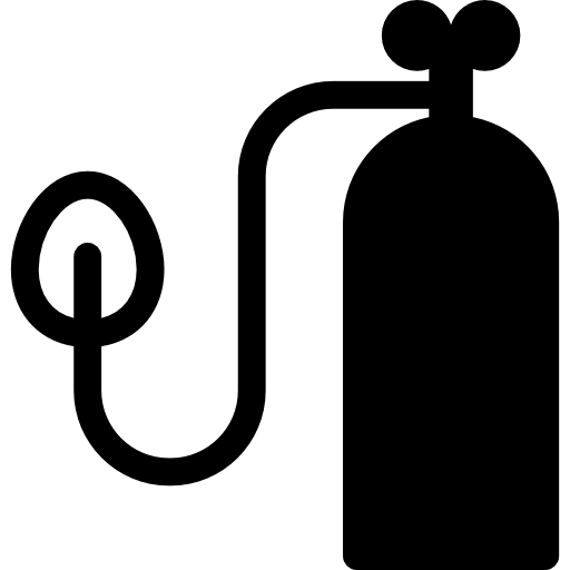 botella y máscara de oxígeno  icono