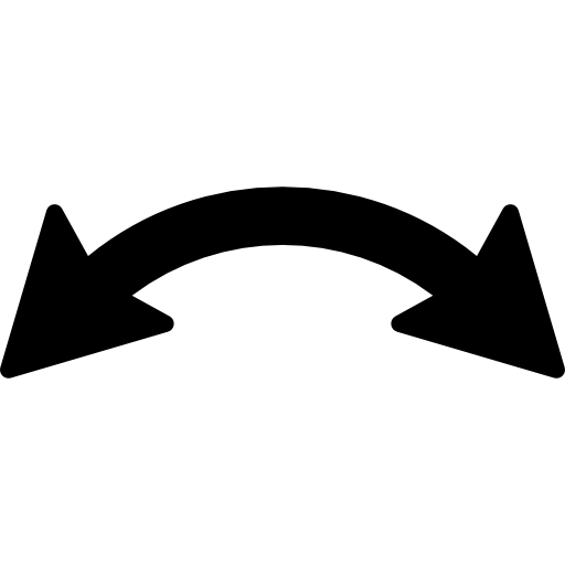 flecha doblada  icono