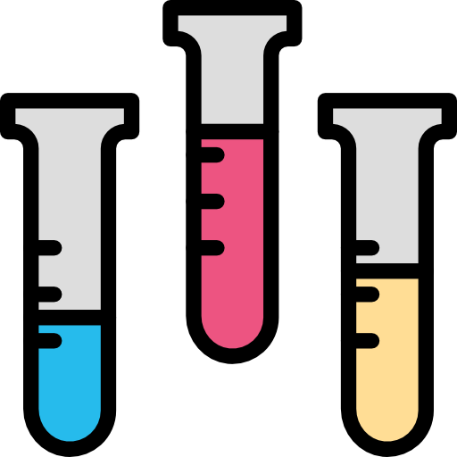 tubo de ensayo Darius Dan Lineal Color icono