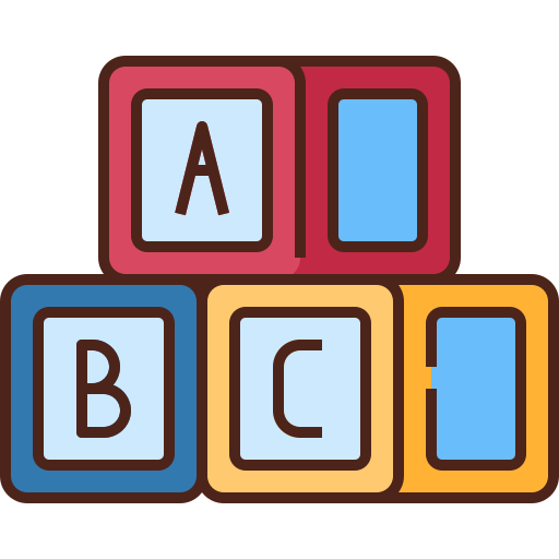 bloque de letras Generic Outline Color icono