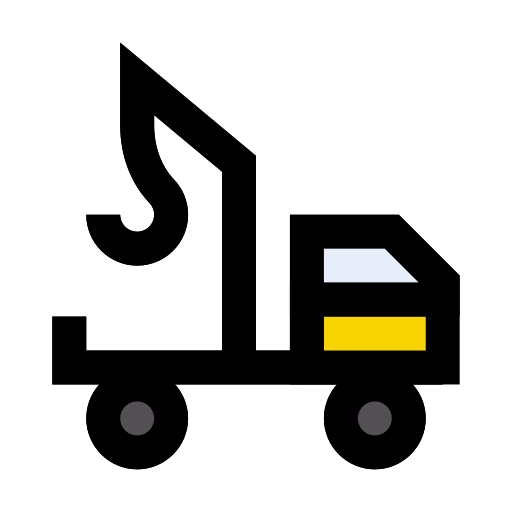 Crane truck Vector Stall Lineal Color icon