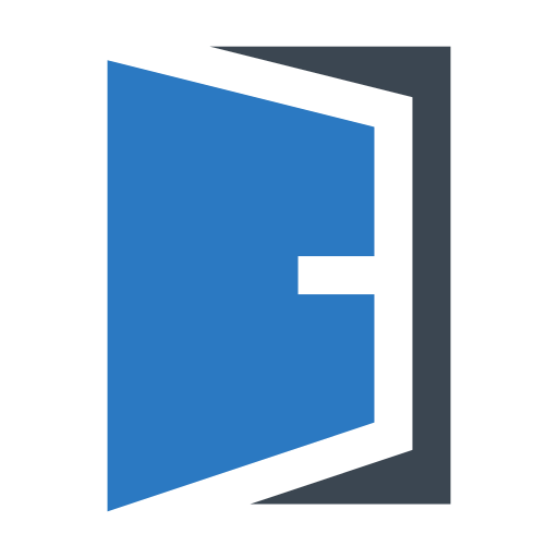 開いたドア Generic Blue icon