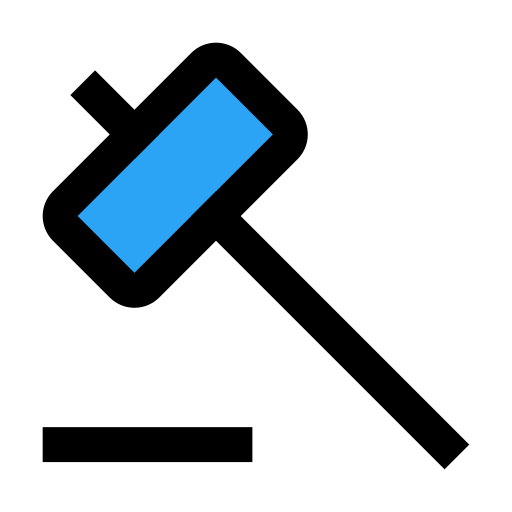 martillo Vector Stall Lineal Color icono