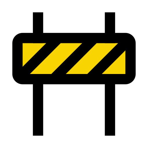 Road block Vector Stall Lineal Color icon