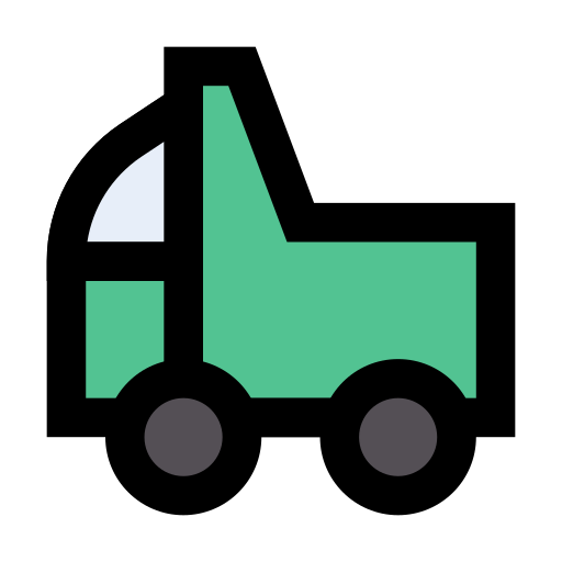 camión volquete Vector Stall Lineal Color icono