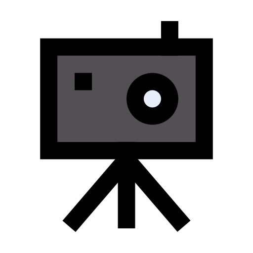 soporte de cámara Vector Stall Lineal Color icono