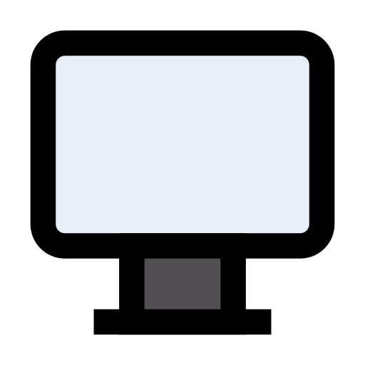 moniteur Vector Stall Lineal Color Icône