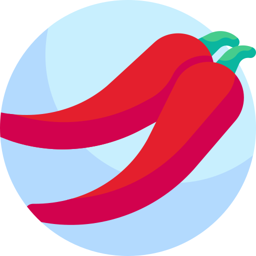 papryczka chili Detailed Flat Circular Flat ikona