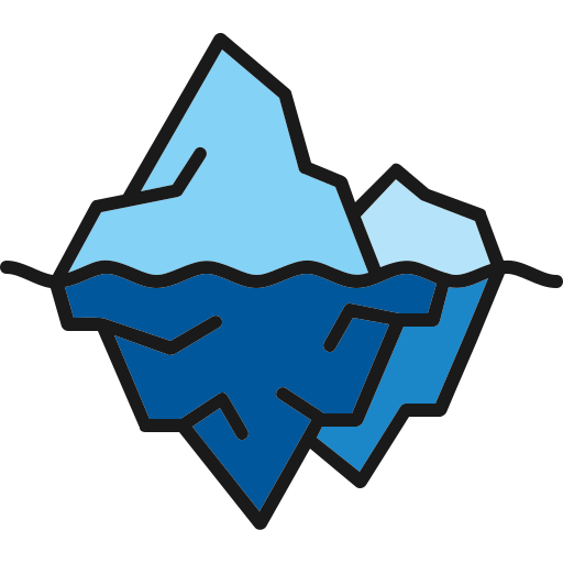 glaciar Generic Outline Color icono