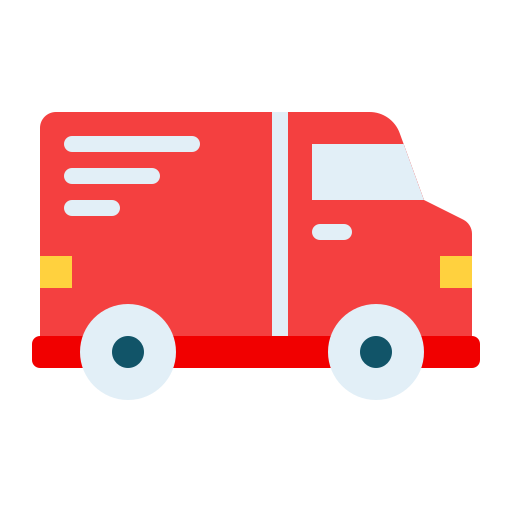 furgoneta de reparto Generic Flat icono