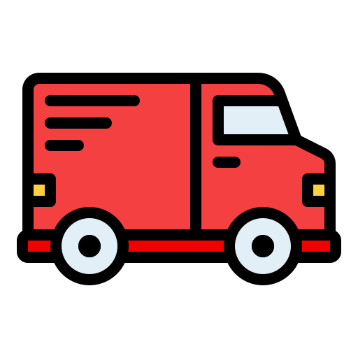 furgone per le consegne Generic Outline Color icona