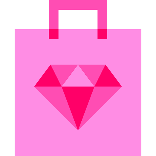 Shopping bag Basic Sheer Flat icon