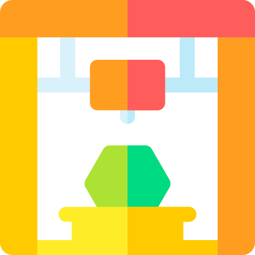 3d printer Basic Rounded Flat icon