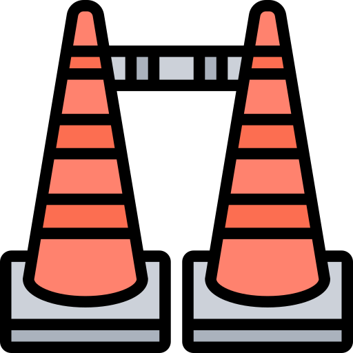 Traffic cone Meticulous Lineal Color icon