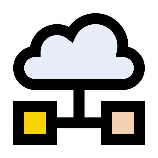 클라우드 컴퓨팅 Vector Stall Lineal Color icon