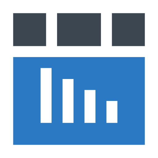 staafdiagram Generic Blue icoon