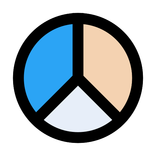 gráfico circular Vector Stall Lineal Color icono