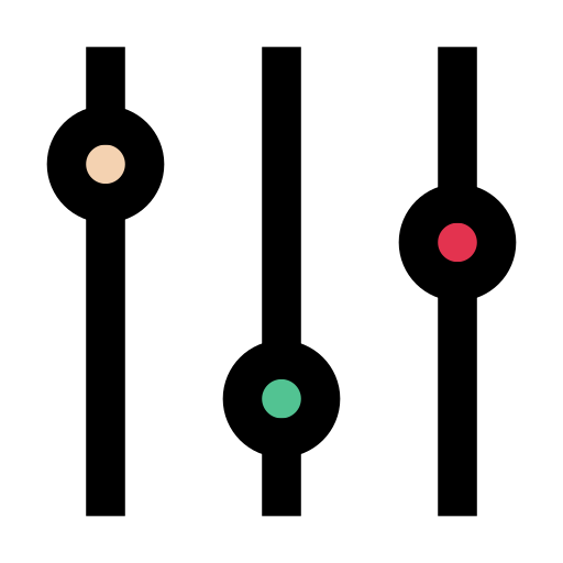 コントロールパネル Vector Stall Lineal Color icon
