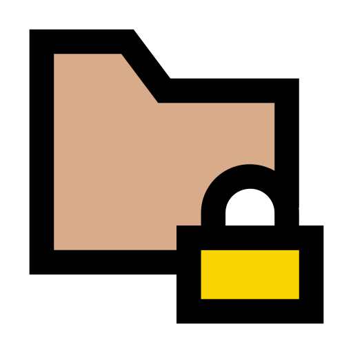 bezpieczny folder Vector Stall Lineal Color ikona