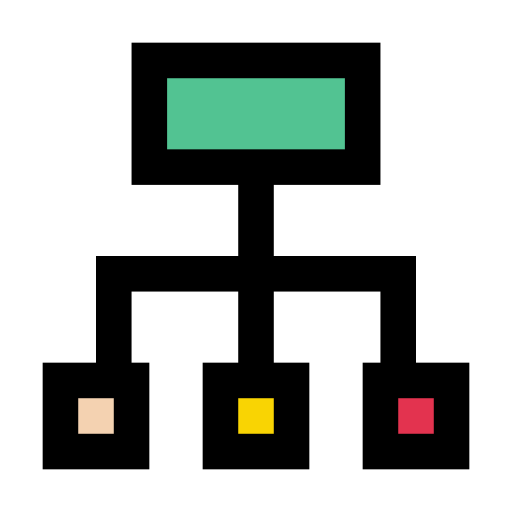 Блок-схема Vector Stall Lineal Color иконка