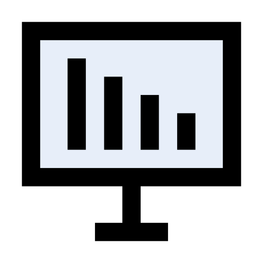 グラフレポート Vector Stall Lineal Color icon