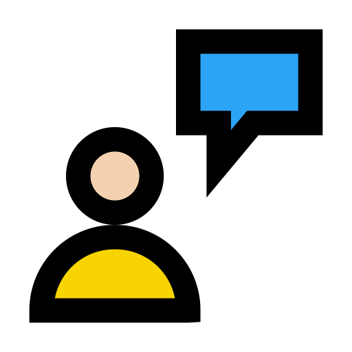 conversacion Vector Stall Lineal Color icono