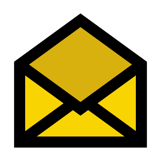 abrir correo Vector Stall Lineal Color icono