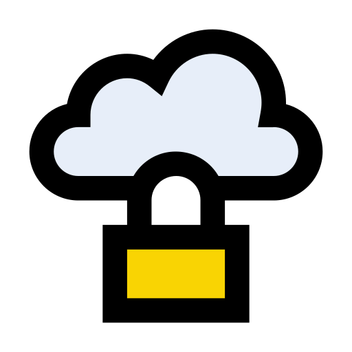 bloqueo de nube Vector Stall Lineal Color icono