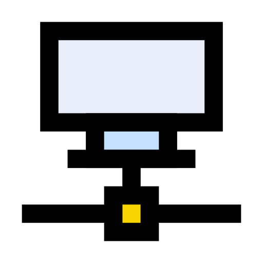 sieci komputerowe Vector Stall Lineal Color ikona