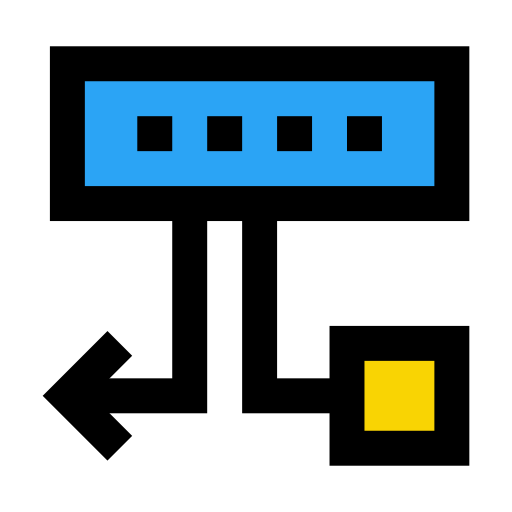 servidor Vector Stall Lineal Color icono