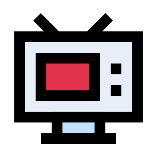 テレビ Vector Stall Lineal Color icon