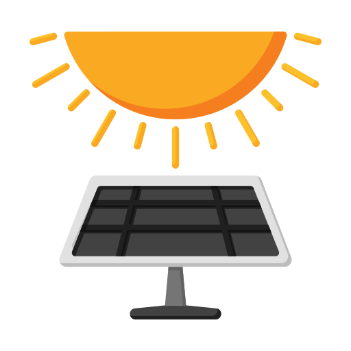 ogniwo słoneczne Generic Flat ikona
