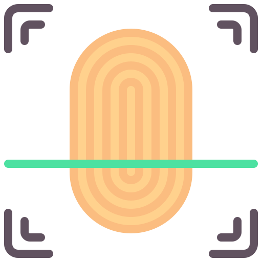 escáner de dedo Generic Flat icono