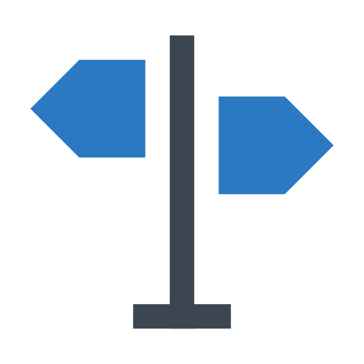 Direction sign Generic Blue icon
