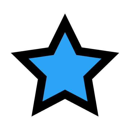 Star Vector Stall Lineal Color icon