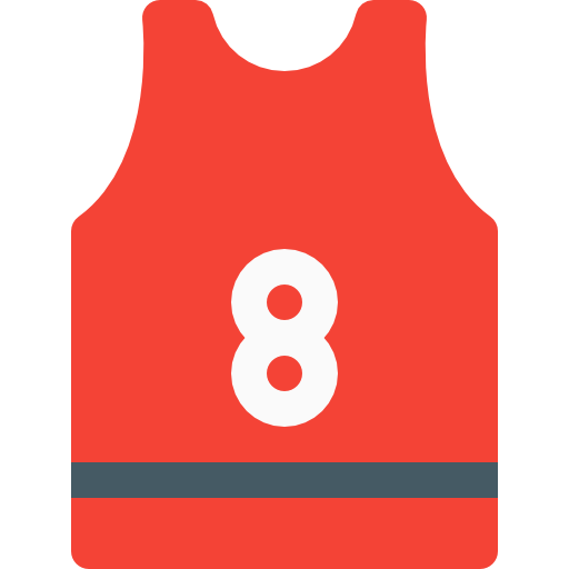basketbal shirt Pixel Perfect Flat icoon