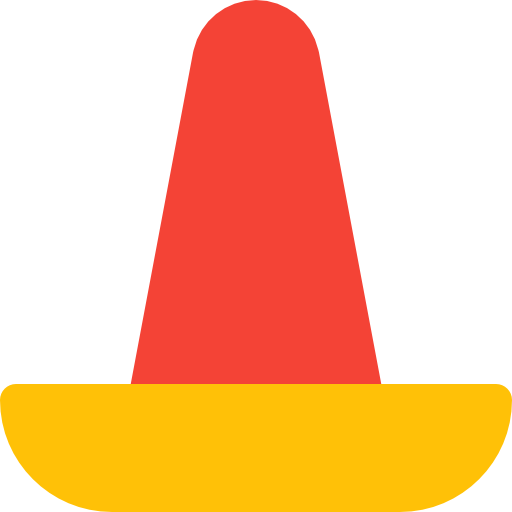sombrero mexicano Pixel Perfect Flat icono