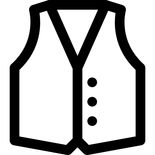 chaleco Pixel Perfect Lineal icono