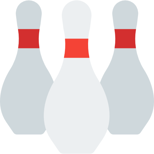 bowling pinnen Pixel Perfect Flat icoon