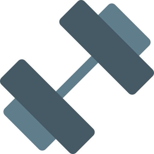Dumbbell Pixel Perfect Flat icon