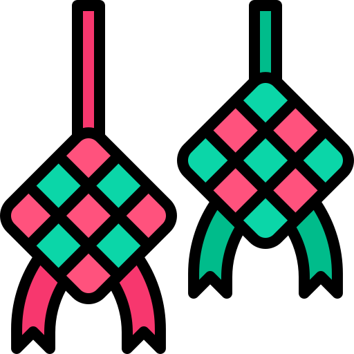 Ketupat Generic Outline Color icon