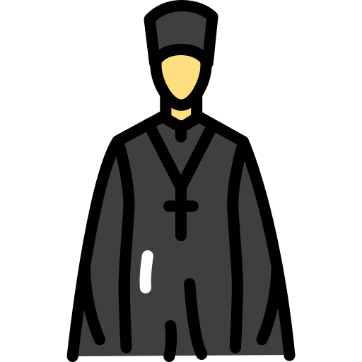 mnich Generic Outline Color ikona