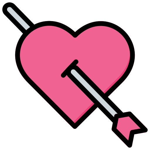 flecha de amor Generic Outline Color icono