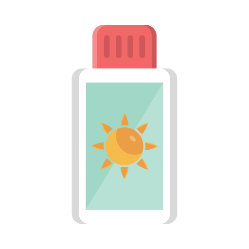 zonnebrandcrème Generic Flat icoon