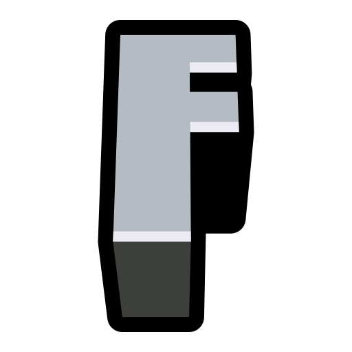 buchstabe f Generic Outline Color icon