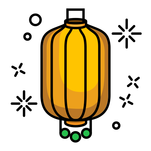 linterna china Generic Outline Color icono