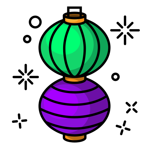 linterna china Generic Outline Color icono